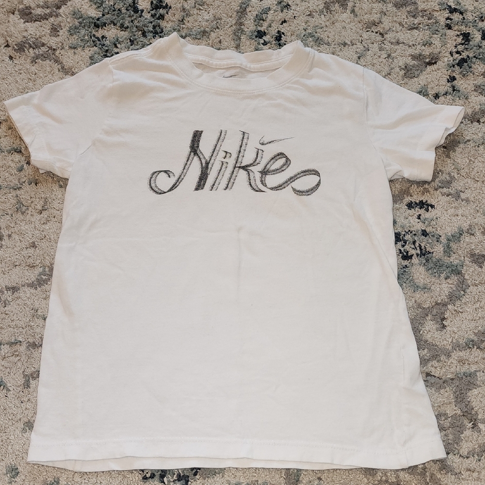 Nike White Short Sleeve Kids Tee